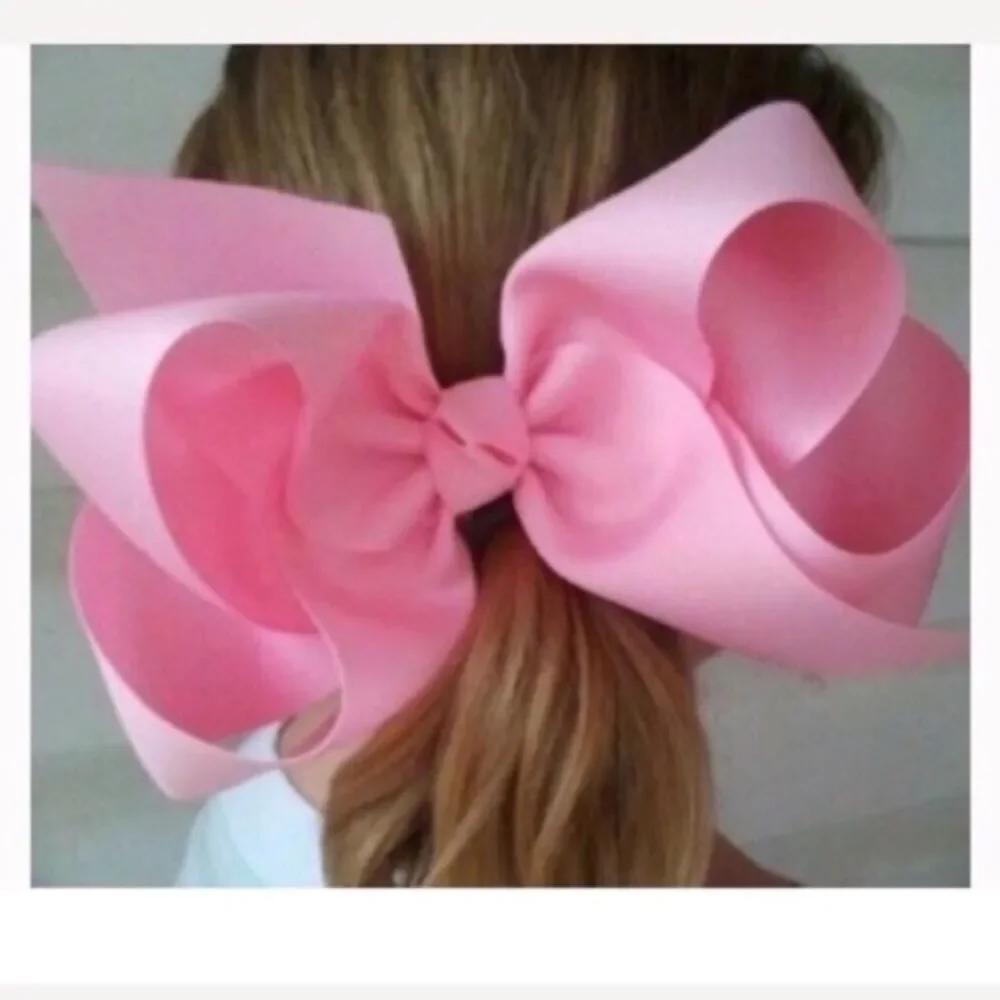 14 Rainbow Color Hair Bows - 8 inch Bows with Alligator Clips